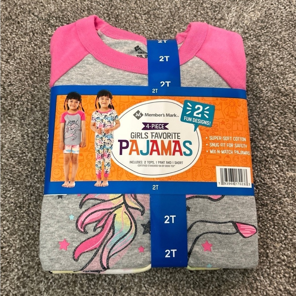Girls' Pajamas - Pink and Gray 2T NWT